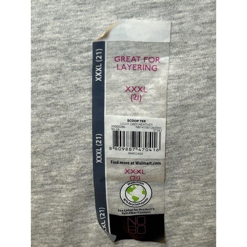 NWT No Boundaries Gray T-Shirt Women's size XXXL - Picture 2 of 5